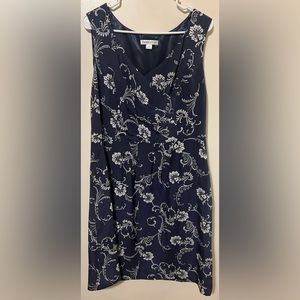 Pendleton Silk Sleeveless Wrap Top Side Zip Knee Dress With Pockets Size 18 NWOT